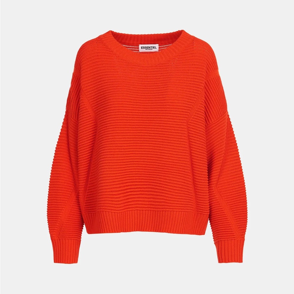 Essentiel Antwerp Orange Rib Sweater